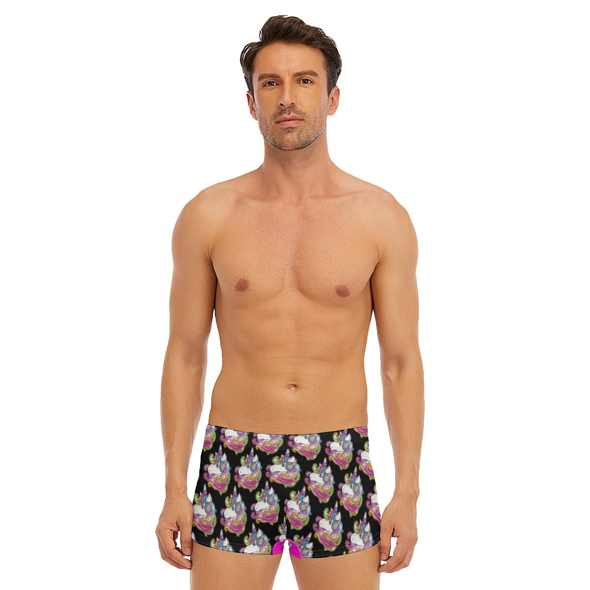 All-Over Print Men's Short Boxer Briefs