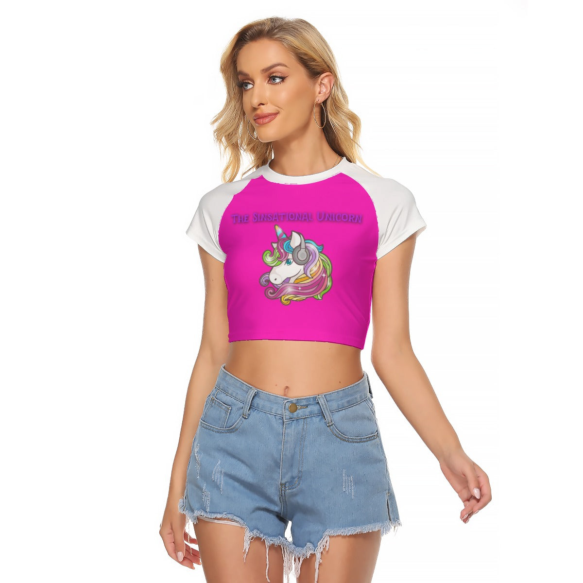 All-Over Print Women's Raglan Cropped T-shirt