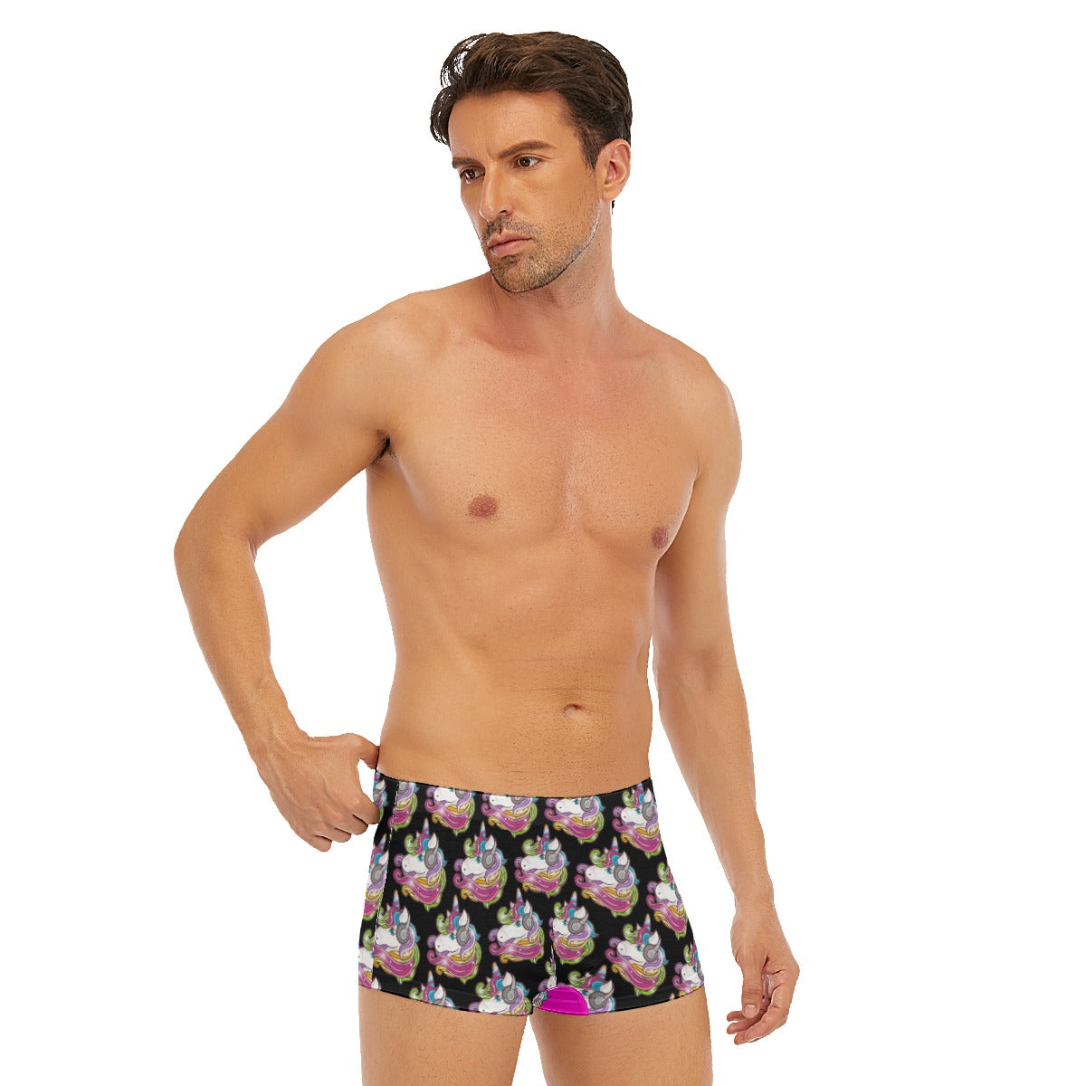 All-Over Print Men's Short Boxer Briefs